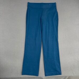 Lands End Pants Women Large Tall Blue Starfish Straight Casual Stretch Pull On